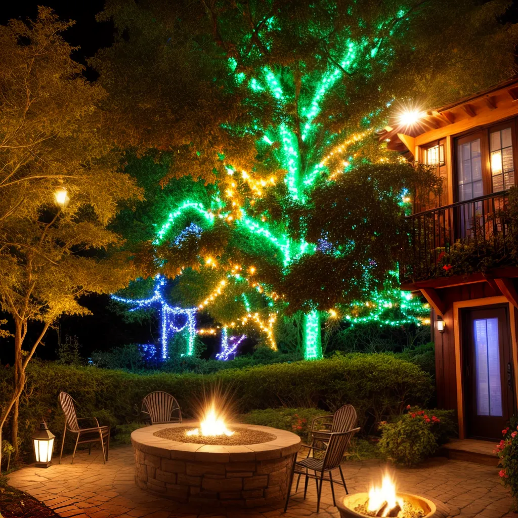 jardim neve luzes natal casa