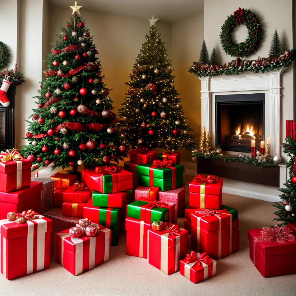 sala natal decorada arvore presentes sala natal decorada arvore presentes