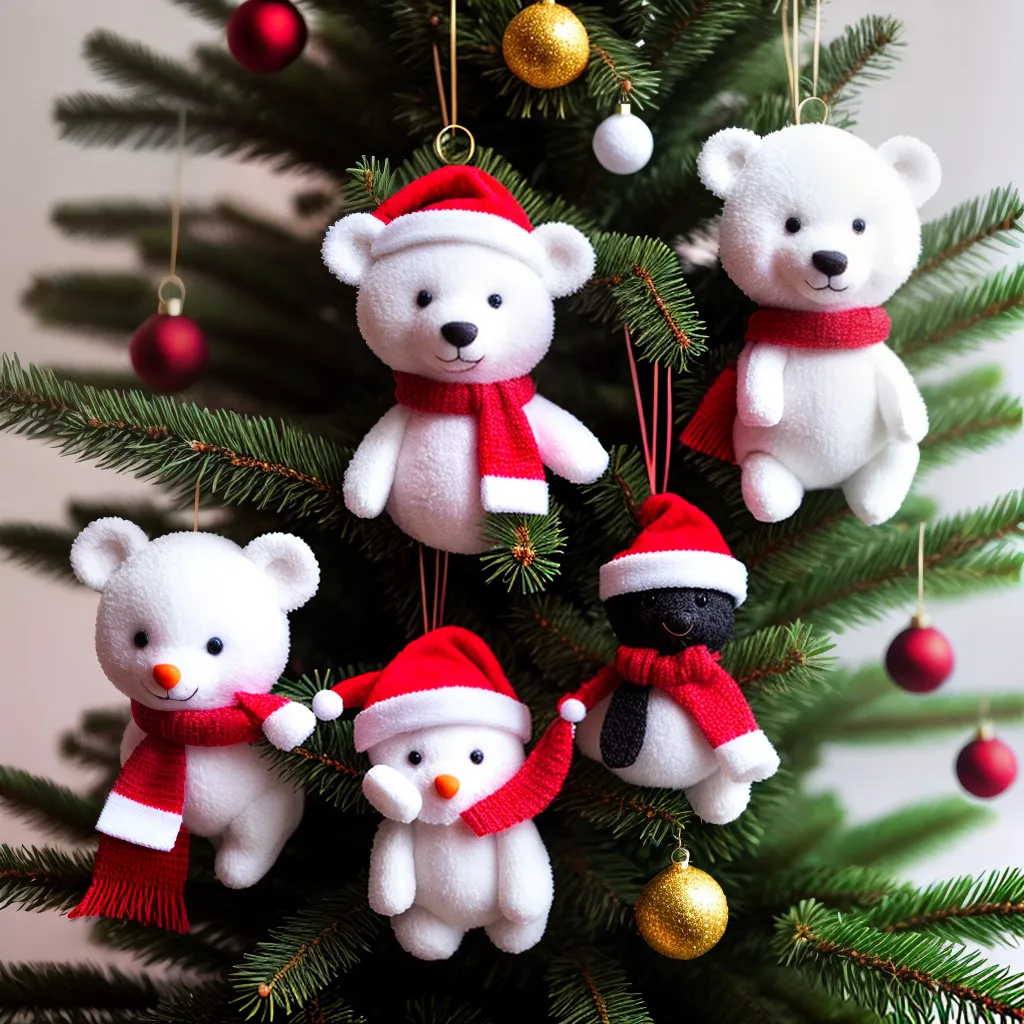 enfeites natal animais polar pinguim rena