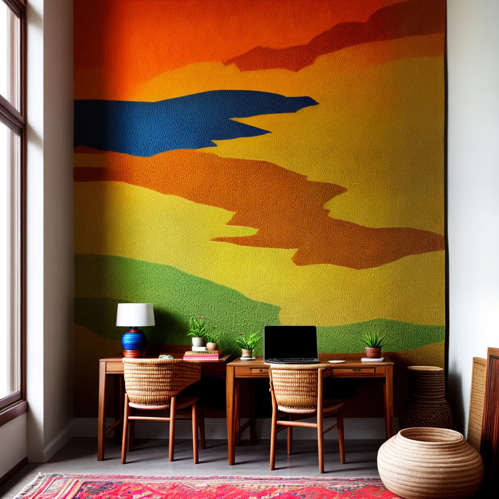 escritorio casa africano madeira arte
