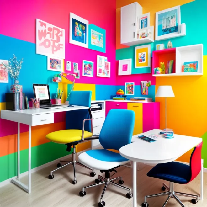 escritorio casa pop art vibrante escritorio casa pop art vibrante
