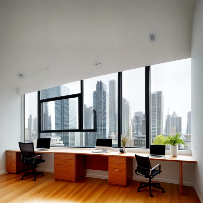 home office minimalista madeira janela home office minimalista madeira janela