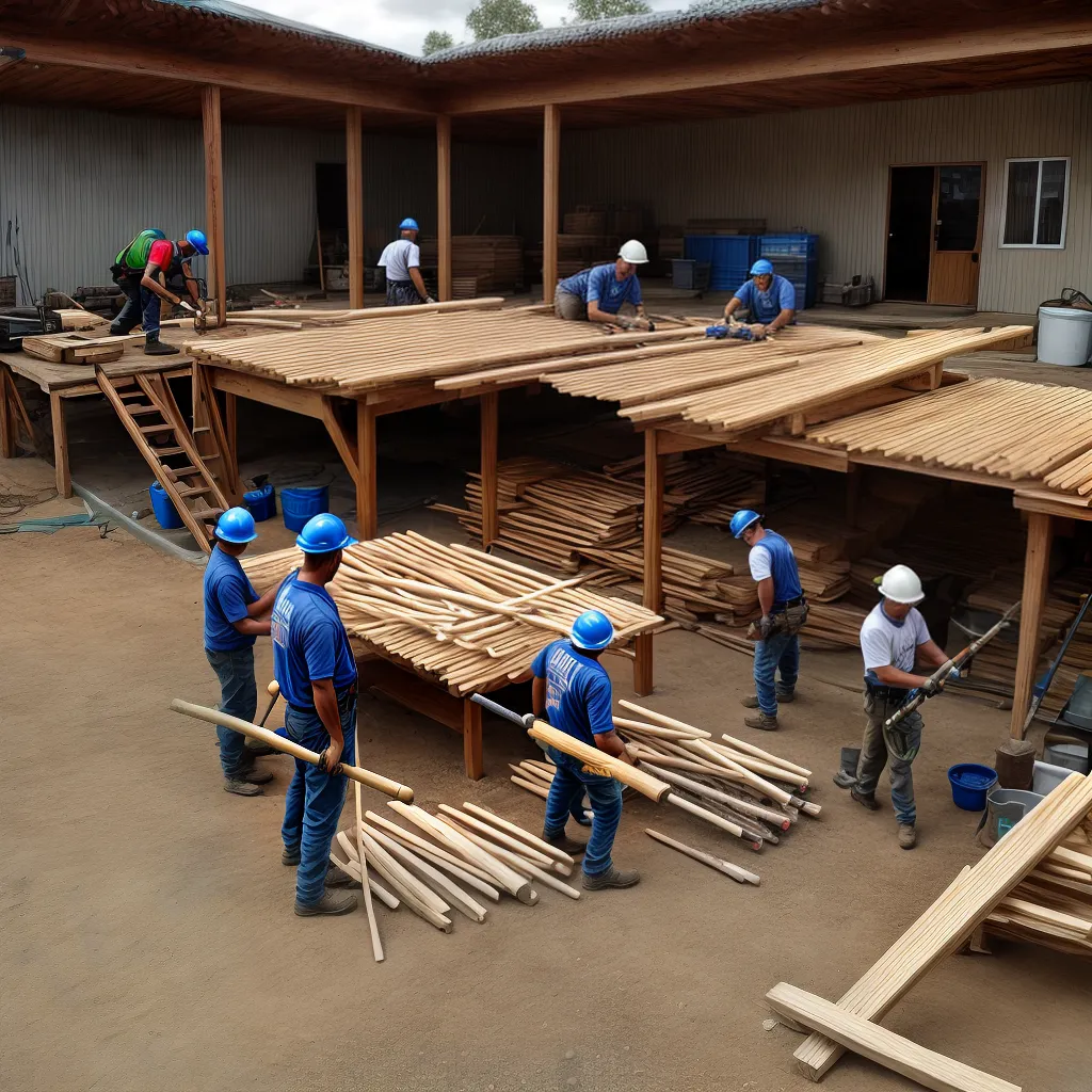 carpinteiros trabalho comunidade rampa acessibilidade