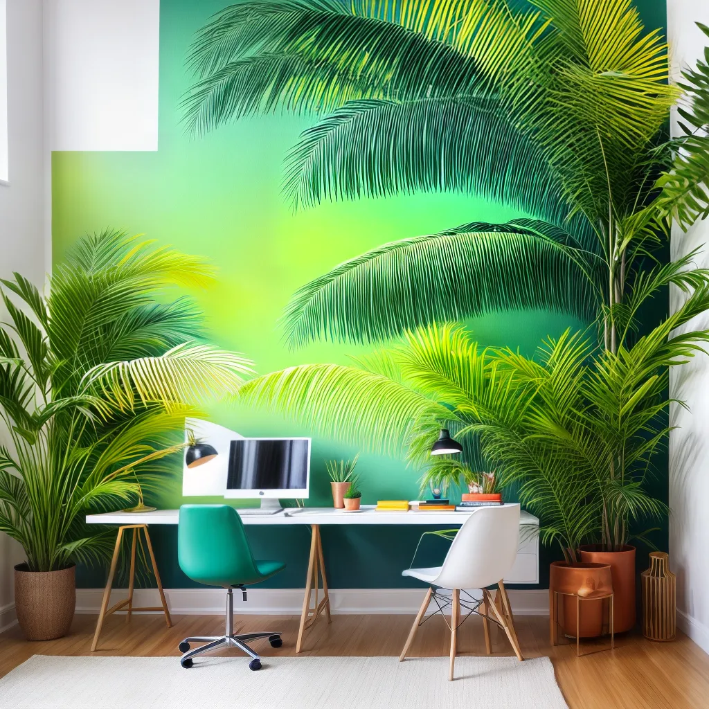 escritorio tropical moderno plantas artes escritorio tropical moderno plantas artes