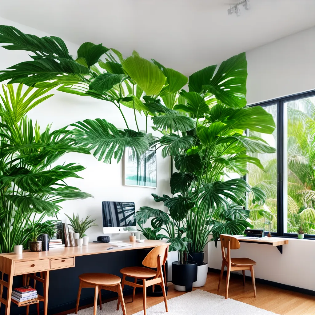 escritorio moderno tropical madeira plantas escritorio moderno tropical madeira plantas