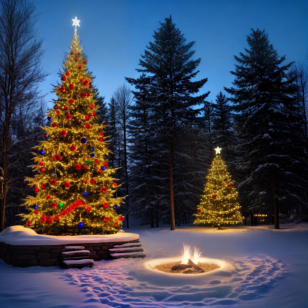arvore natal decorada neve familia arvore natal decorada neve familia