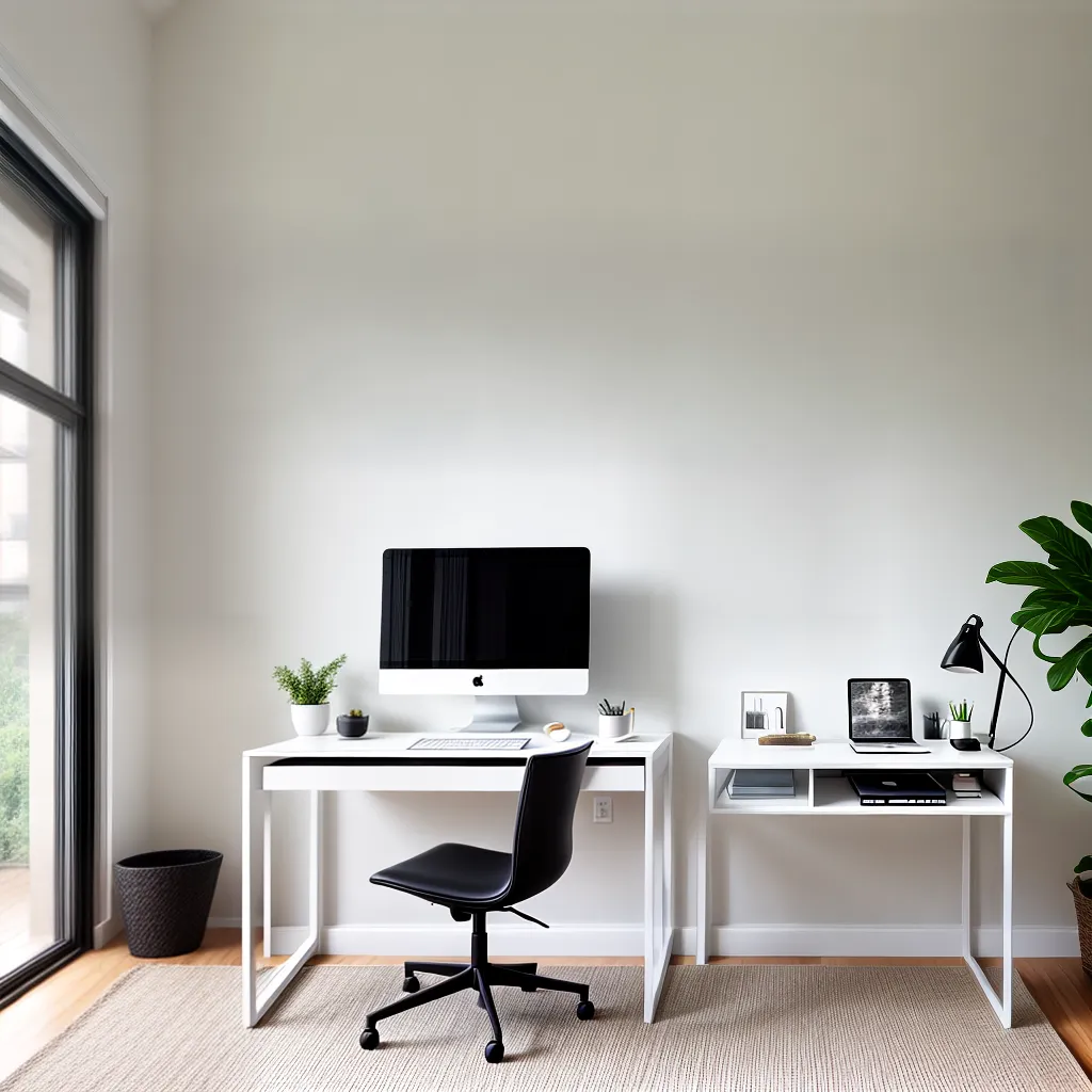 escritorio moderno minimalista mesa branca 3