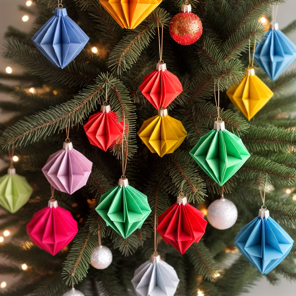 origami enfeites natalinos dobradura cores origami enfeites natalinos dobradura cores