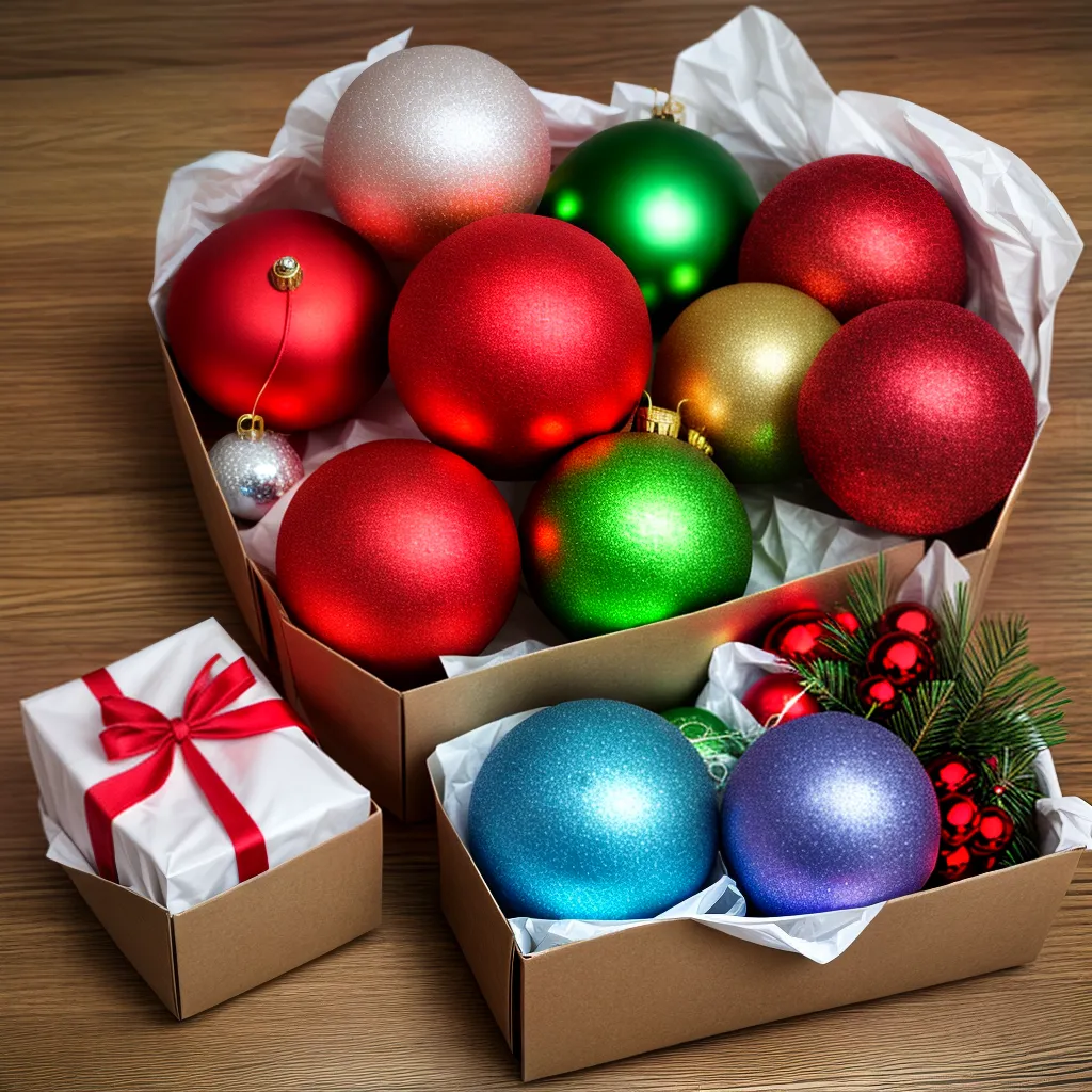 caixa organizada enfeites natal papel seda