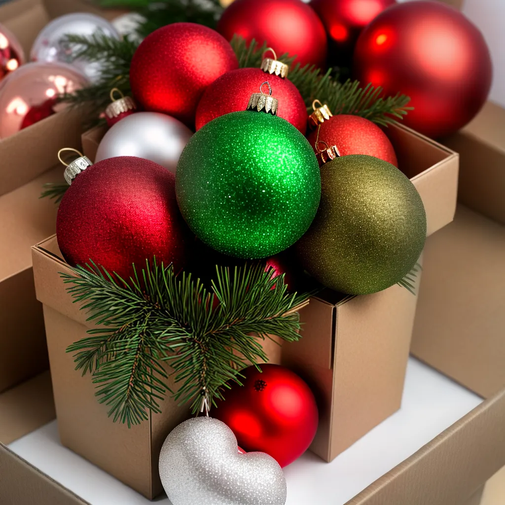 caixa organizada enfeites natal armazenamento