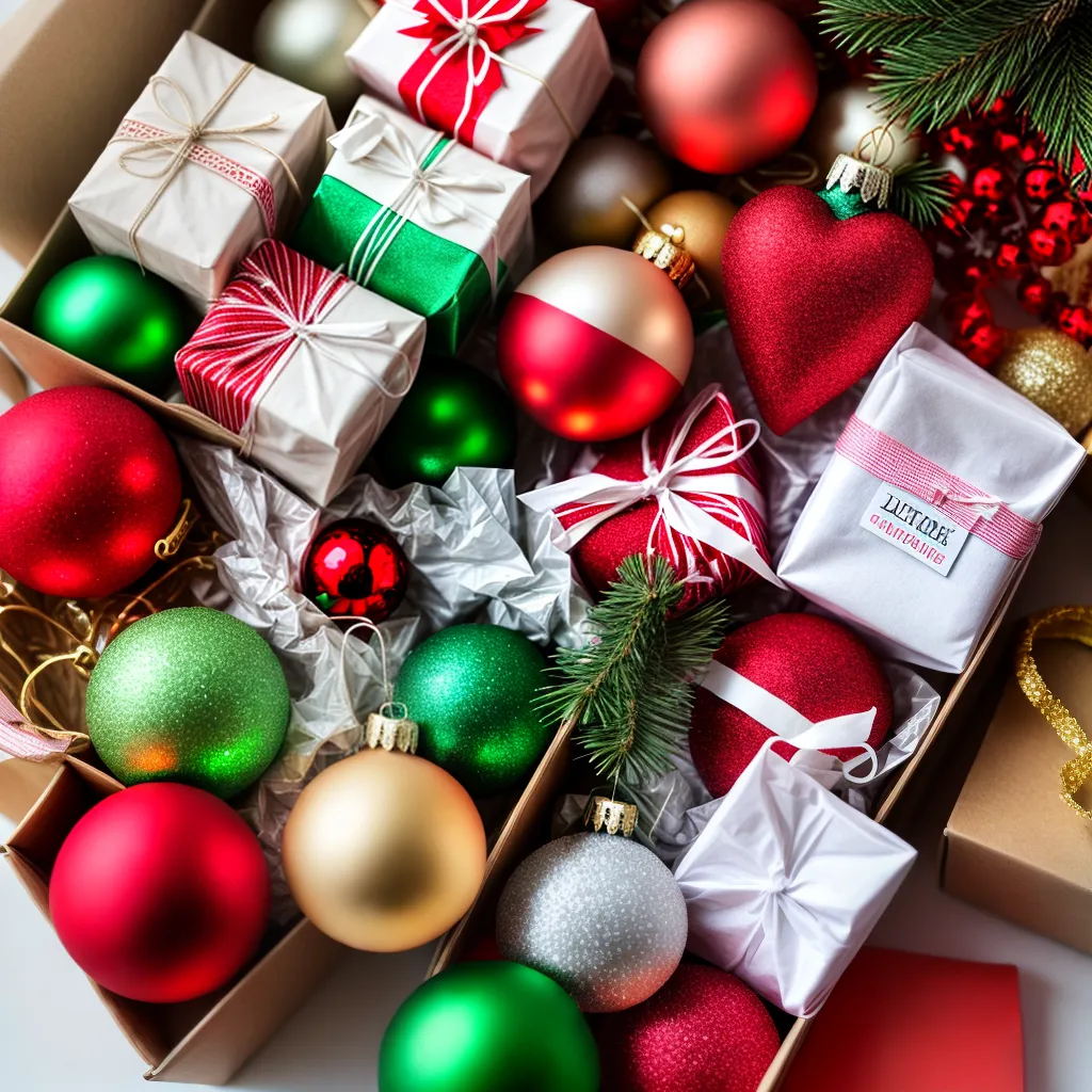 caixa organizada enfeites natal armazenamento 1