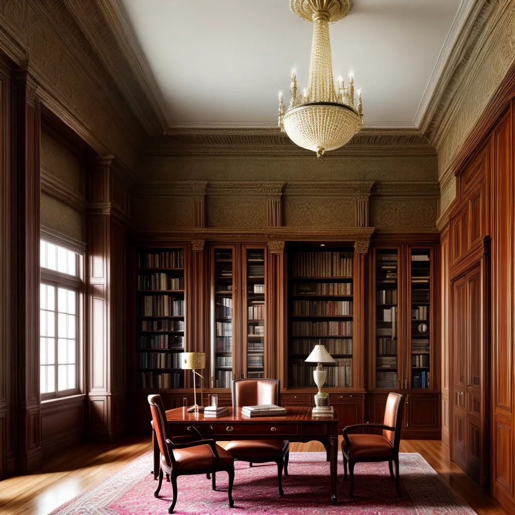 escritorio luxuoso neoclassico moveis elegantes