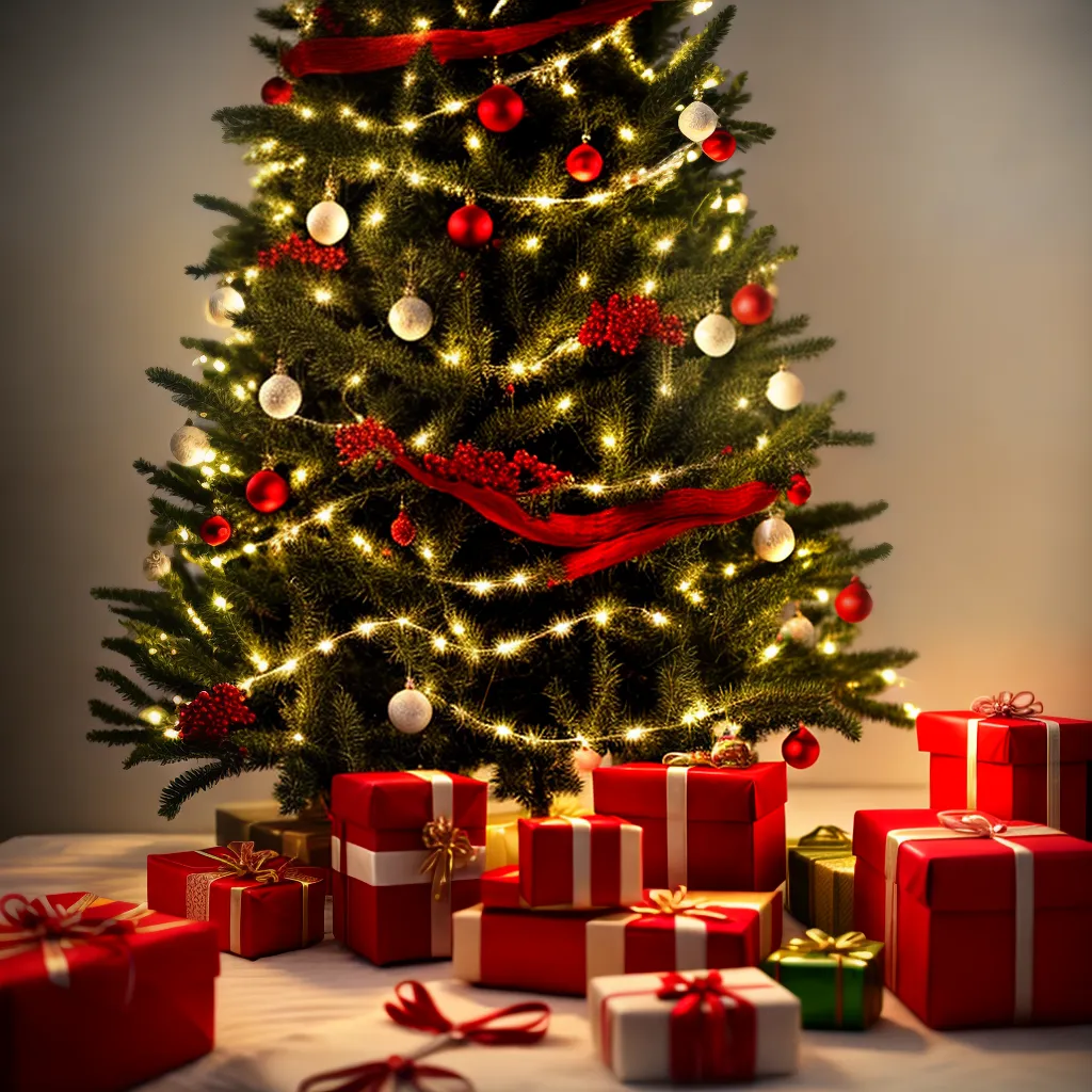 arvore natal presentes artesanais luzes
