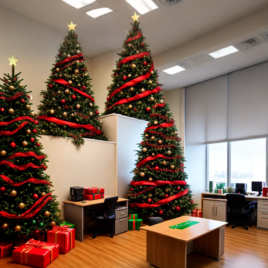 escritorio natal decoracoes arvore presentes