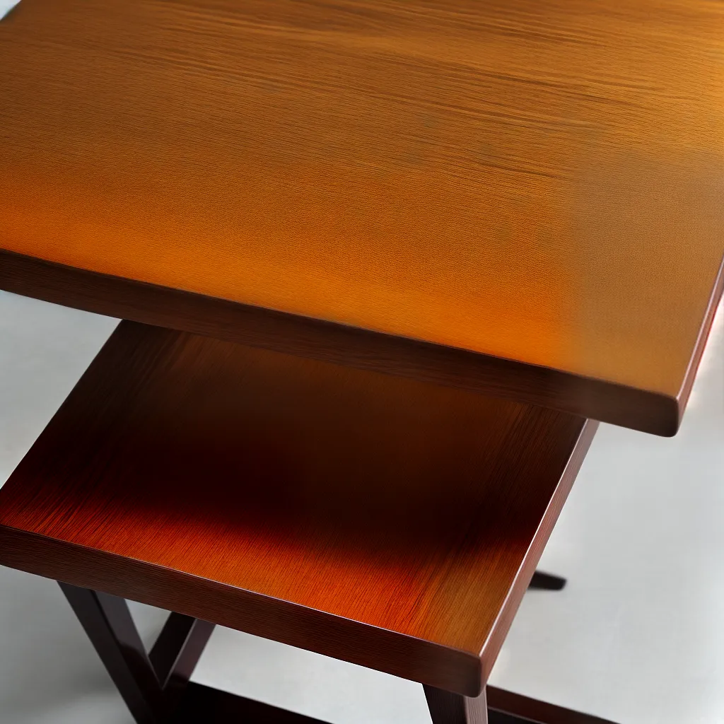 mesa madeira brilhante cadeiras neutras vaso flores