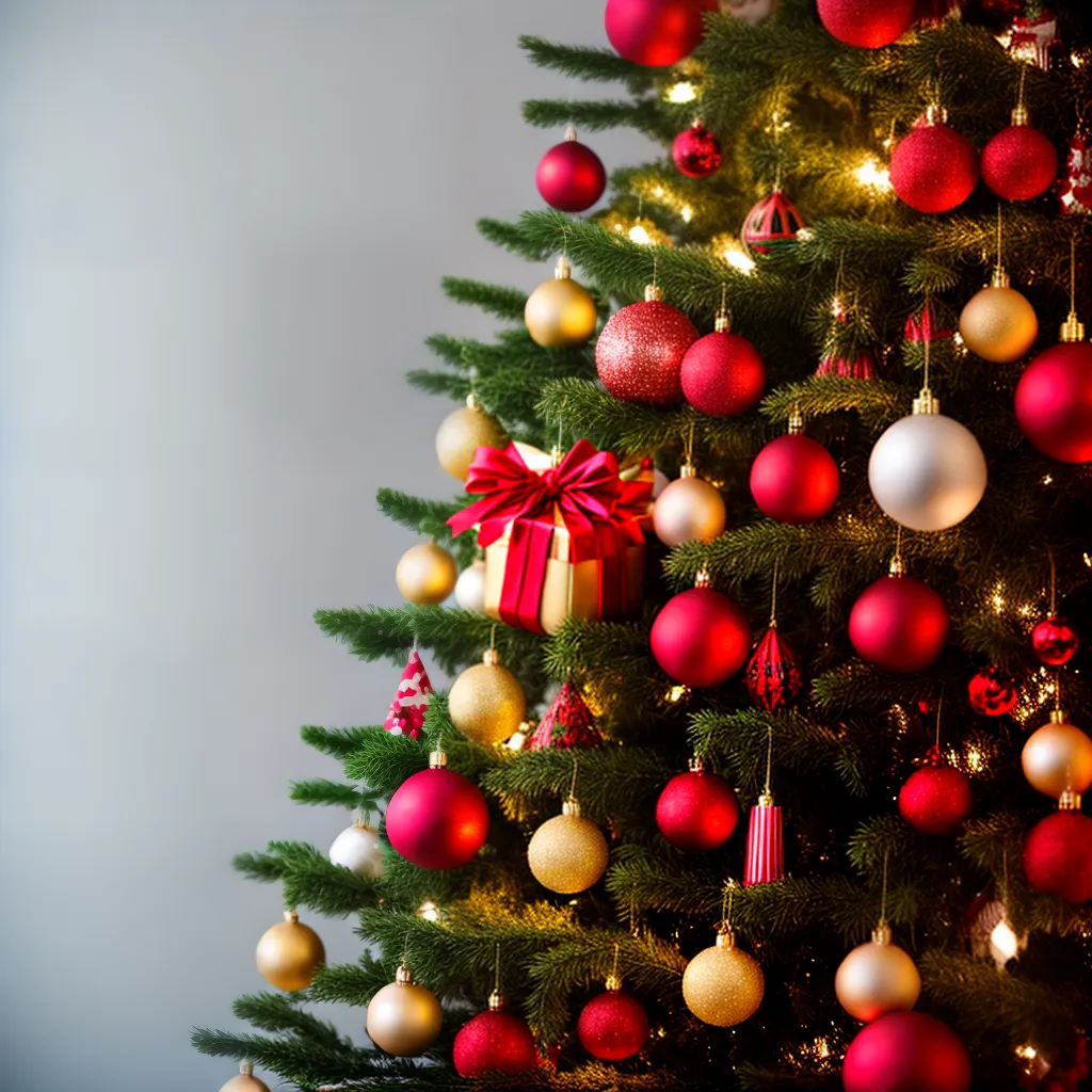 arvore natal enfeitada luzes presentes arvore natal enfeitada luzes presentes