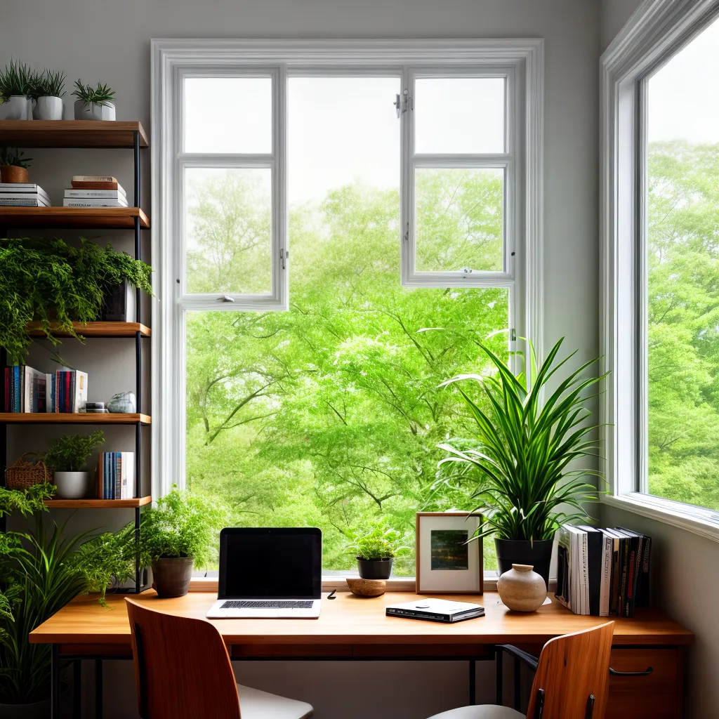 escritorio natureza jardim sereno