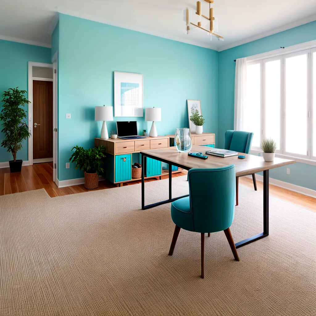 home office mediterraneo azul madeira