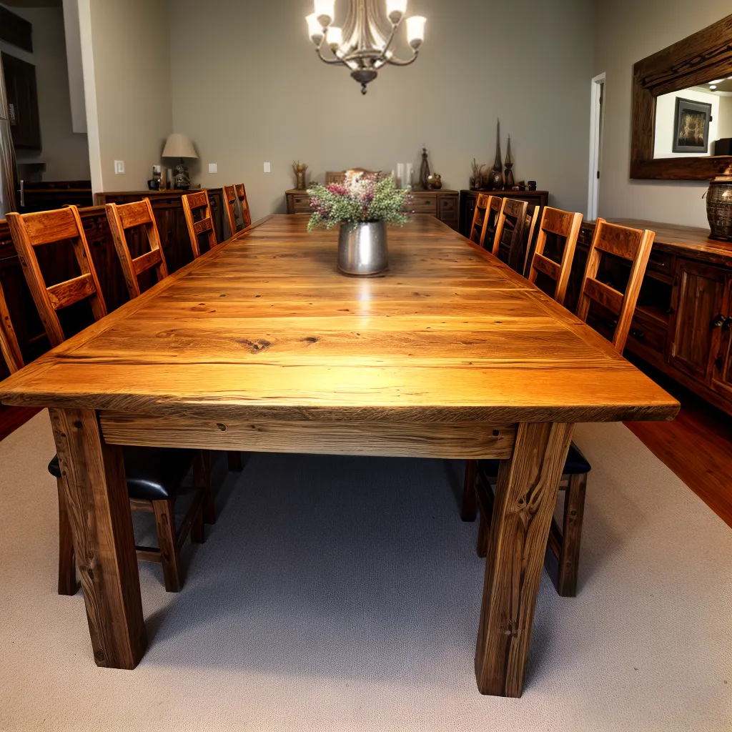mesa rustica madeira artesanal floral