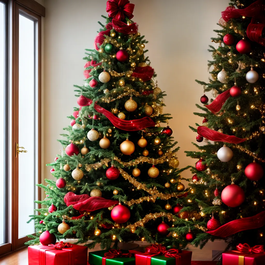 arvore natal enfeitada presentes festivo arvore natal enfeitada presentes festivo
