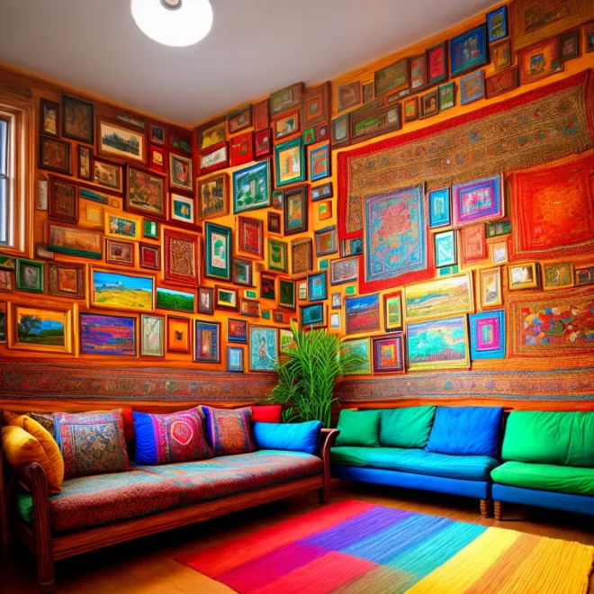 sala colorida decoracao latina