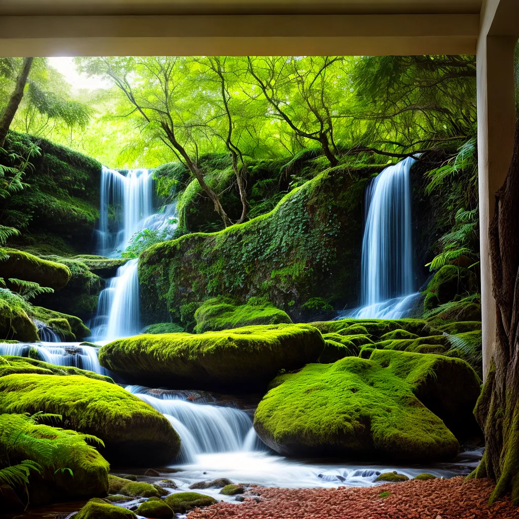 home office jardim mesa madeira plantas