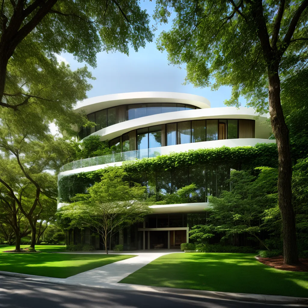 arquitetura natureza harmonia curvas verde