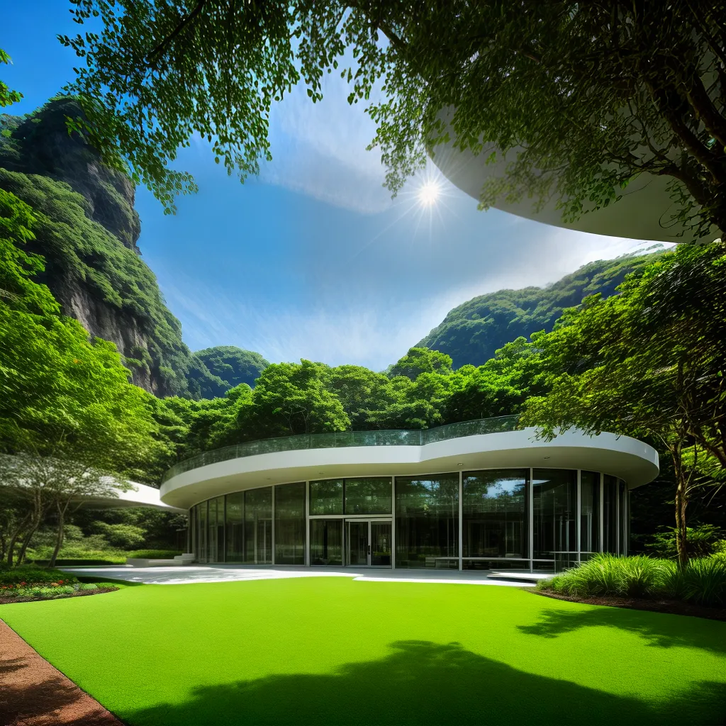 edificio futurista natureza integracao sustentavel