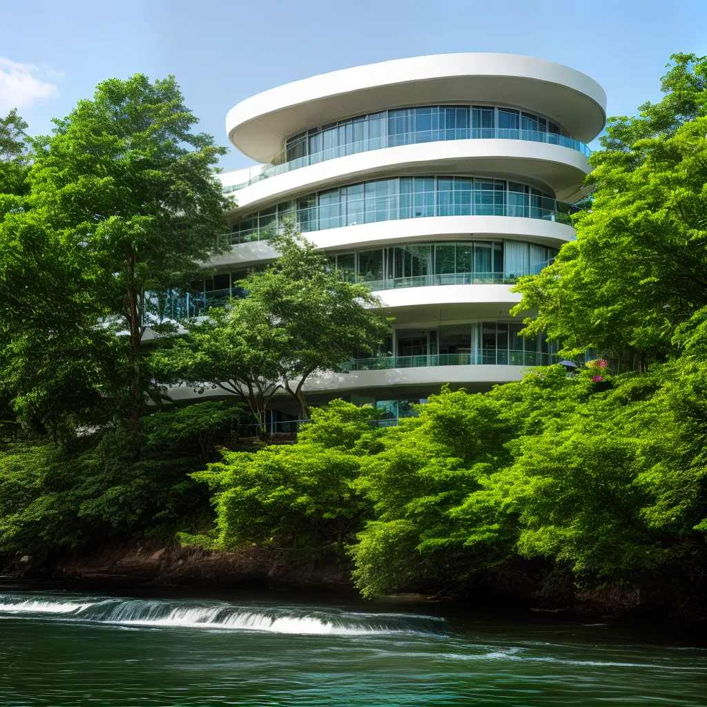 arquitetura natureza espelho rio