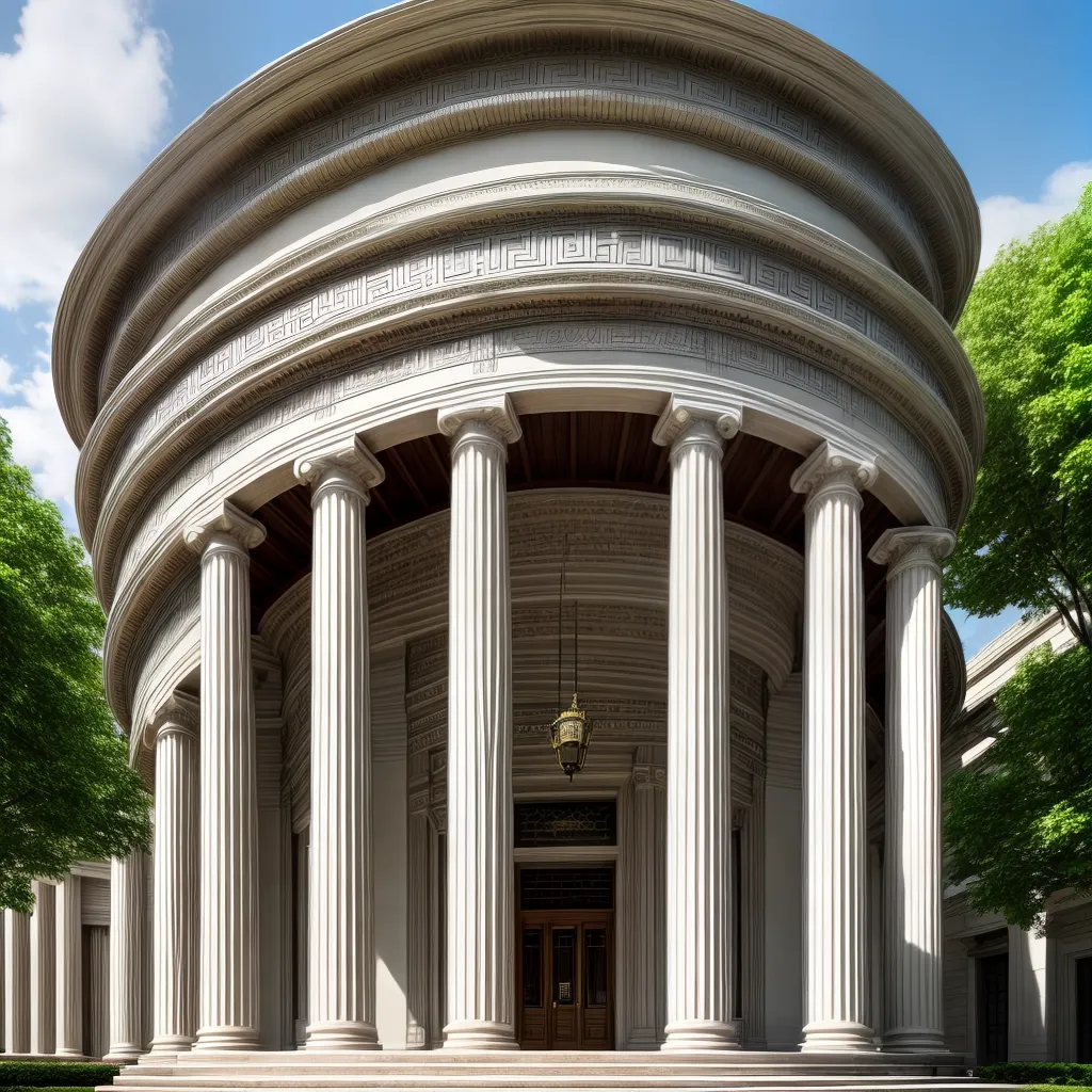 edificio arquitetura moderna colunas carvings