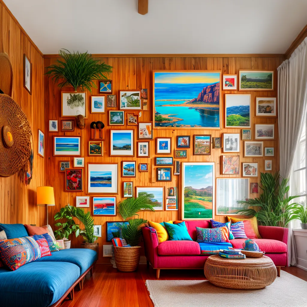 sala australiana vibrante decoracao