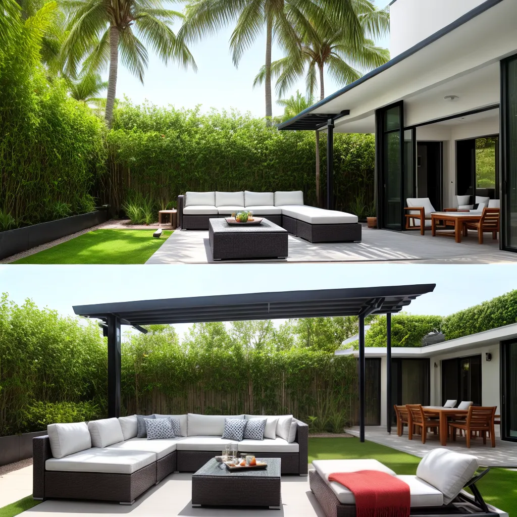 area lounge externa moderna mobiliario iluminacao