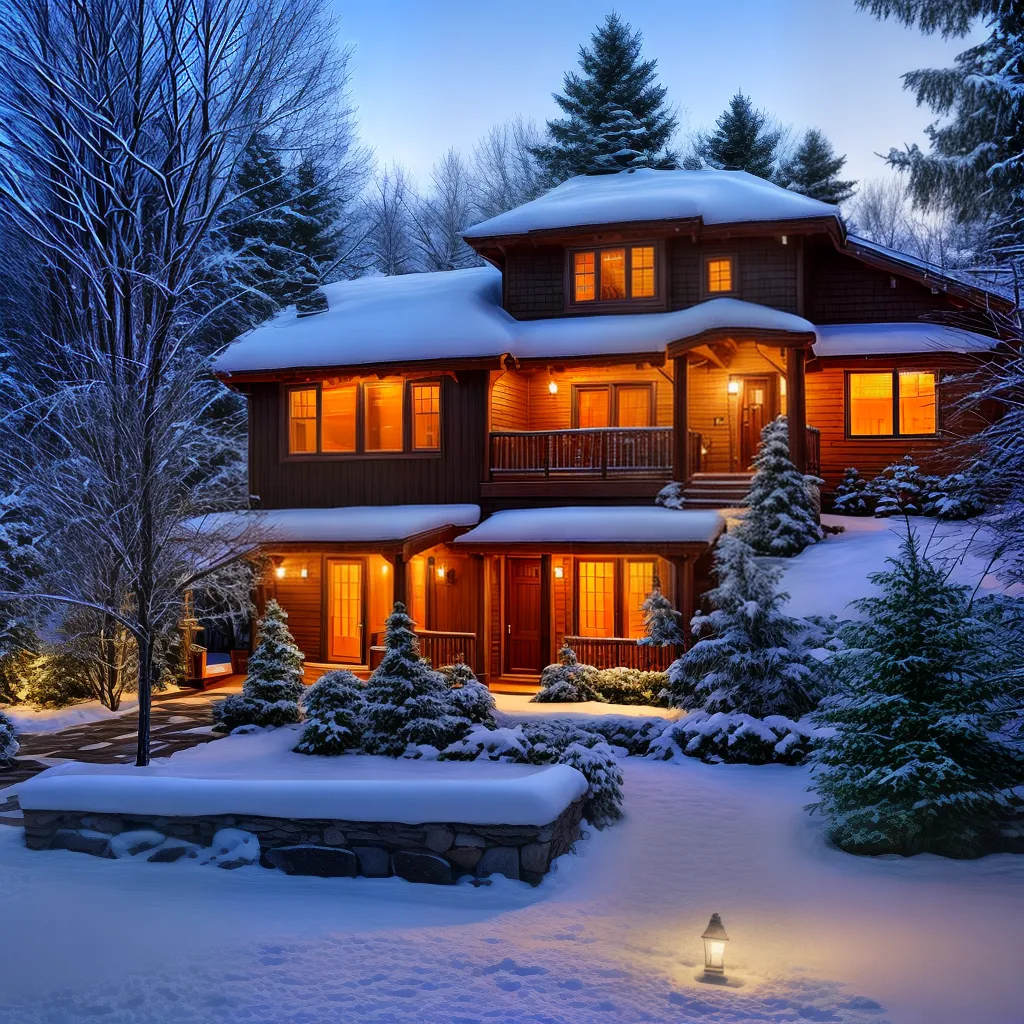 jardim vidro inverno neve luzes