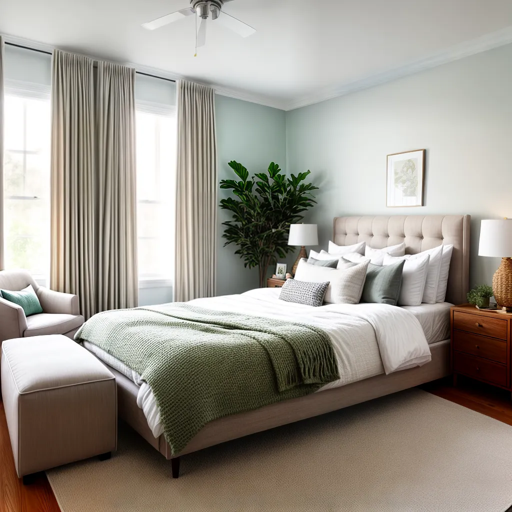 quarto minimalista ambiente sereno