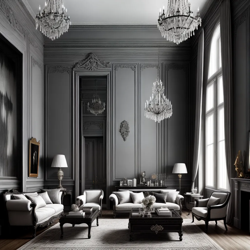 sala decorada antiga elegante 1