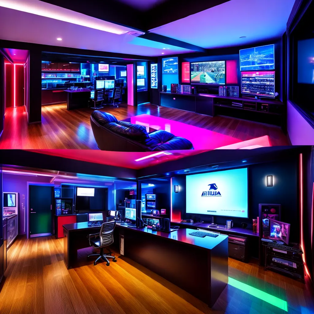 escritorio clube neon dj cadeiras