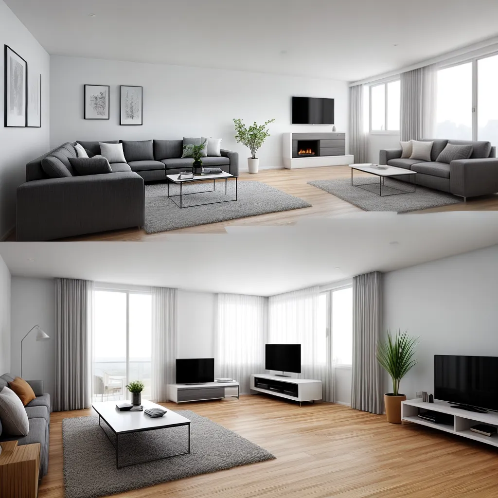 sala moderna limpa minimalista