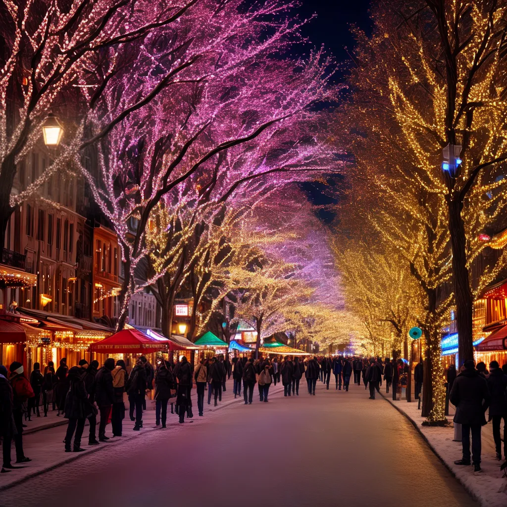rua natal luzes brilho magico rua natal luzes brilho magico