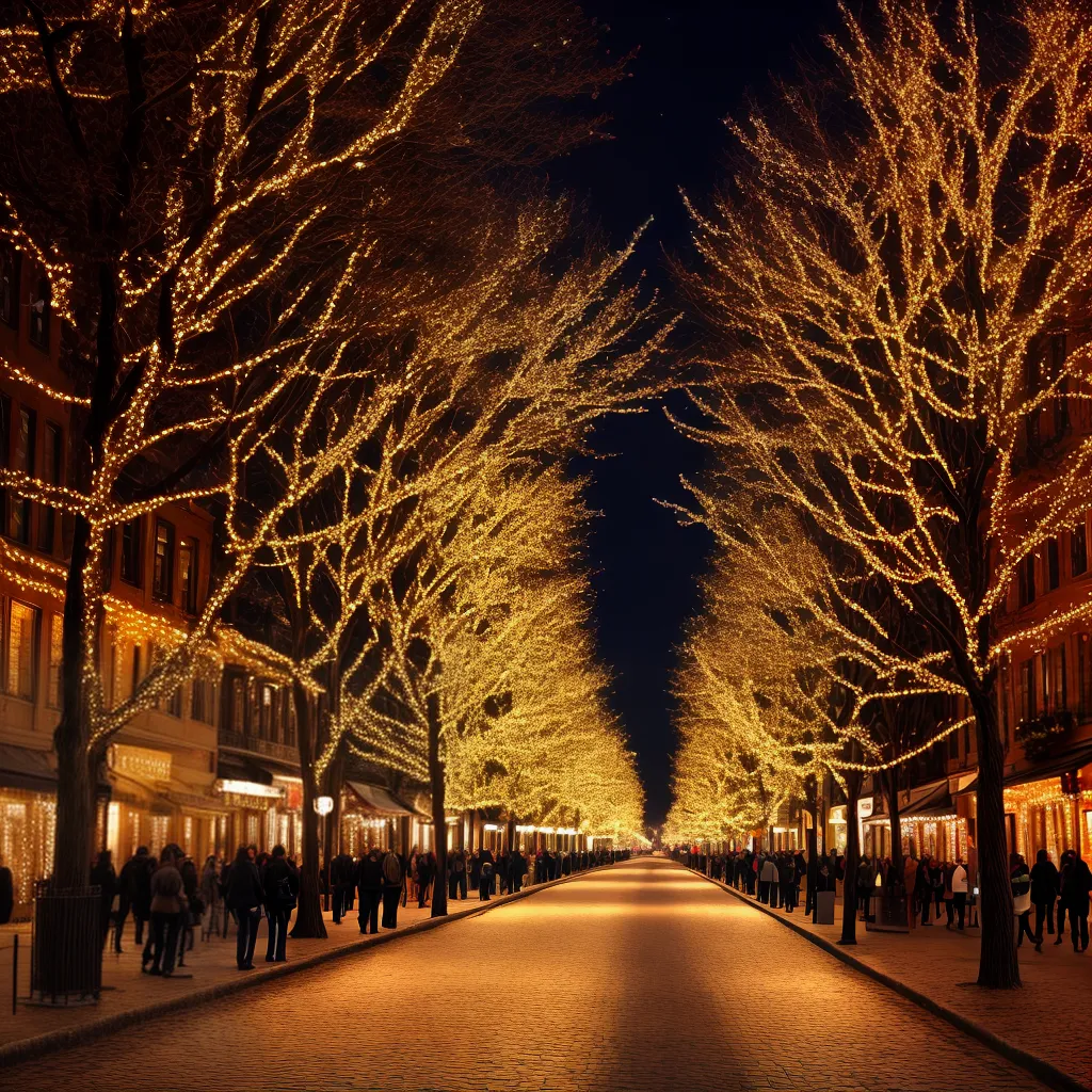 rua natalina luzes cidade magica