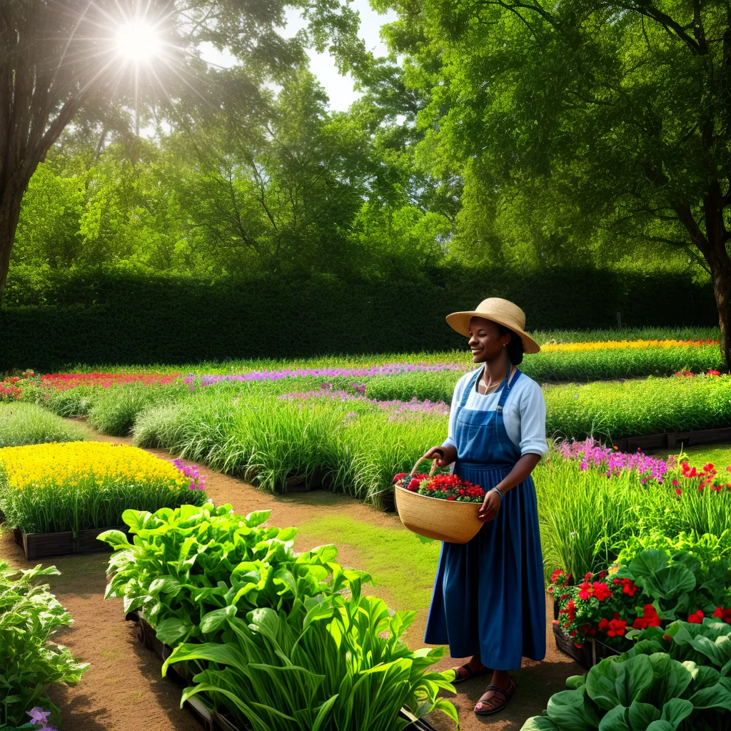horta sol brilhante gardener colheita 1