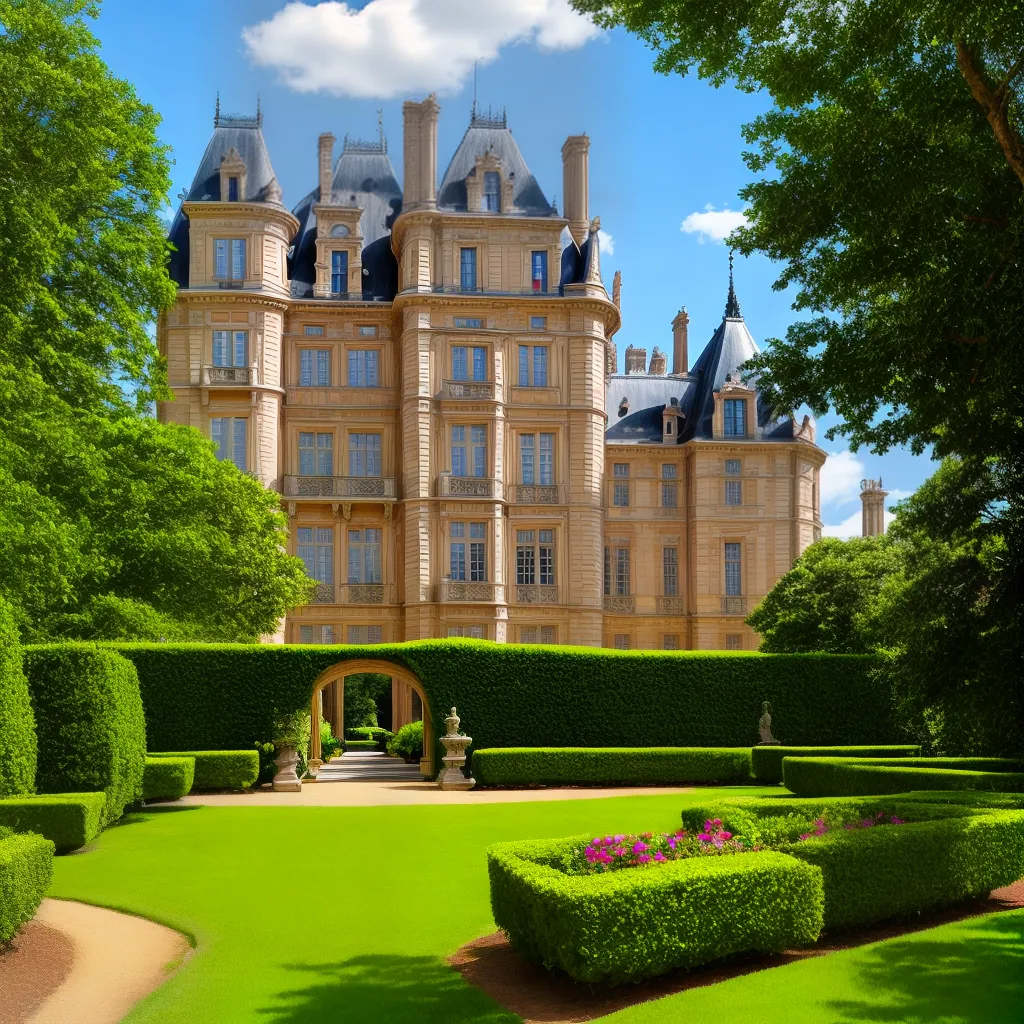 chateau frances jardins opulencia arquitetura