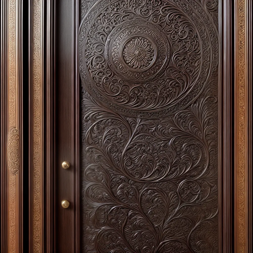 porta entalhada oriental vitoriana