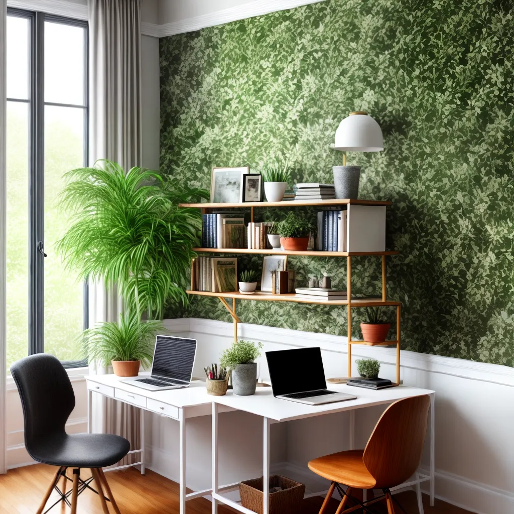 escritorio botanico plantas prints serenidade
