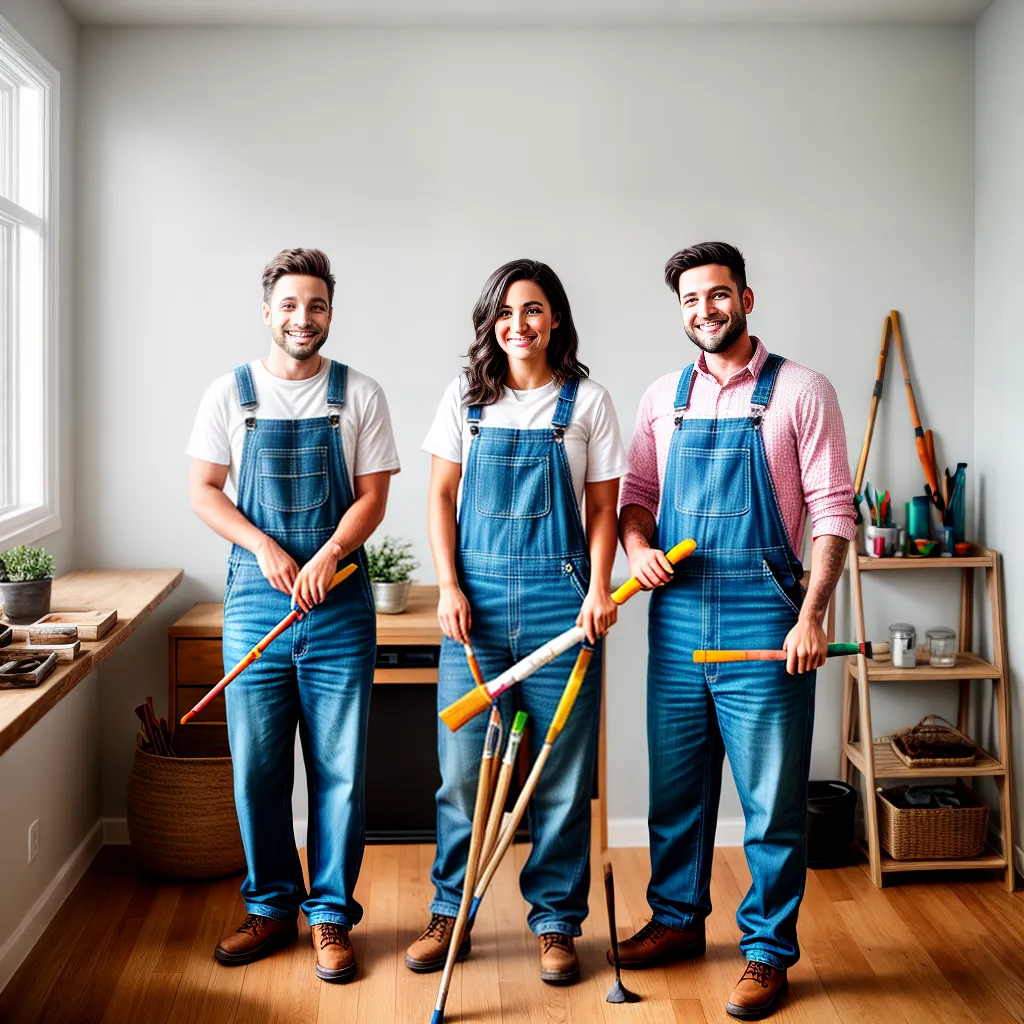casal sorridente pintura reforma decoracao