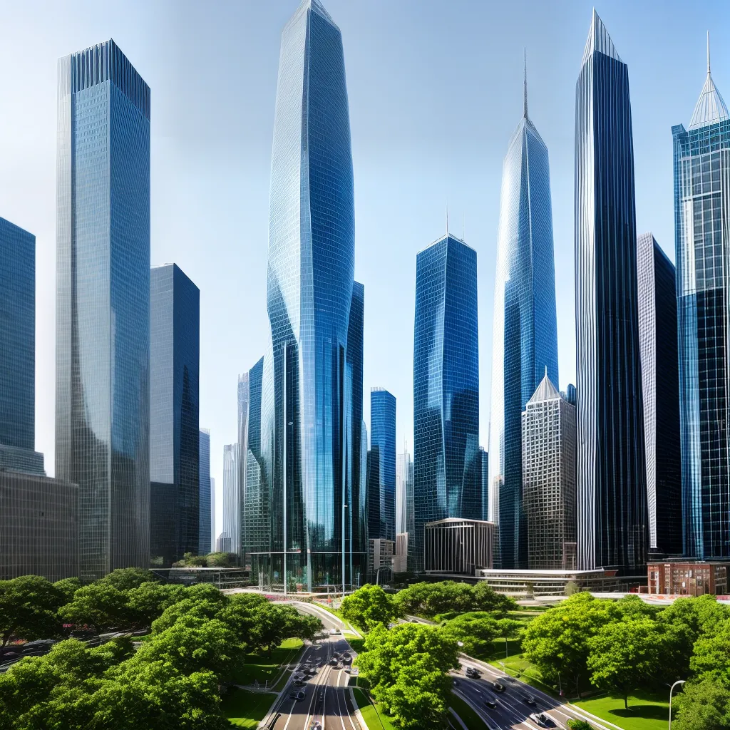 edificio futurista design geometrico cidade