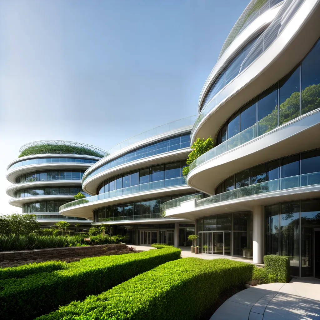 arquitetura futurista tecnologia natureza