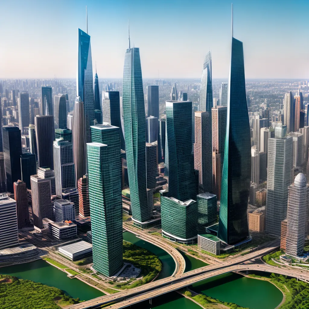 arquitetura futurista natureza tecnologia