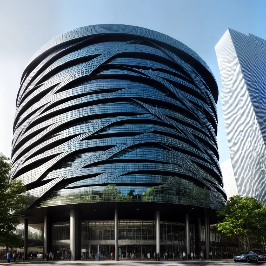arquitetura futurista geometrica fluida