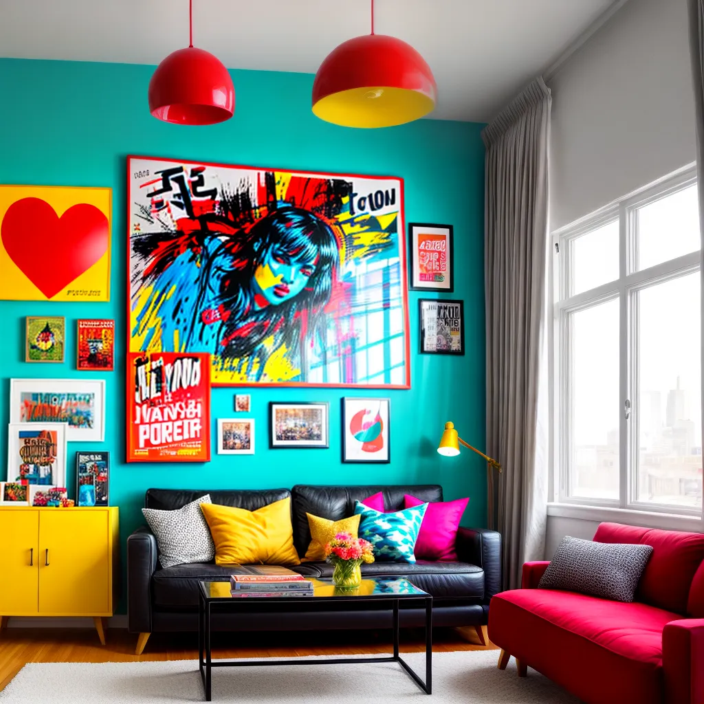 sala ecletica pop art vinil neon sala ecletica pop art vinil neon