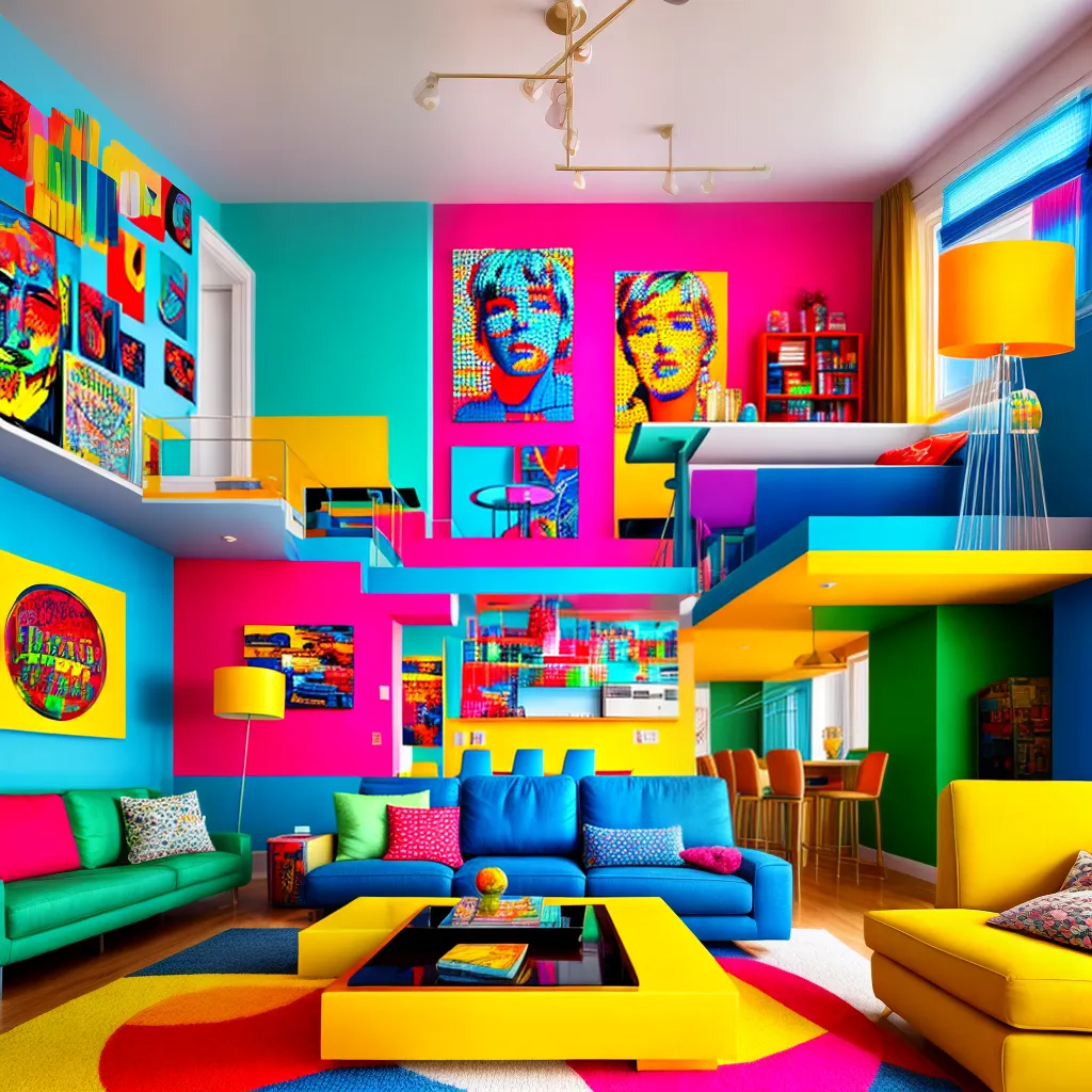 sala colorida pop art decoracao sala colorida pop art decoracao
